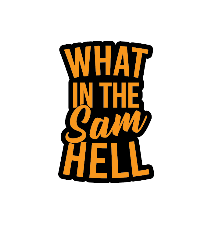 What In The Sam Hell Funny Southern Sticker