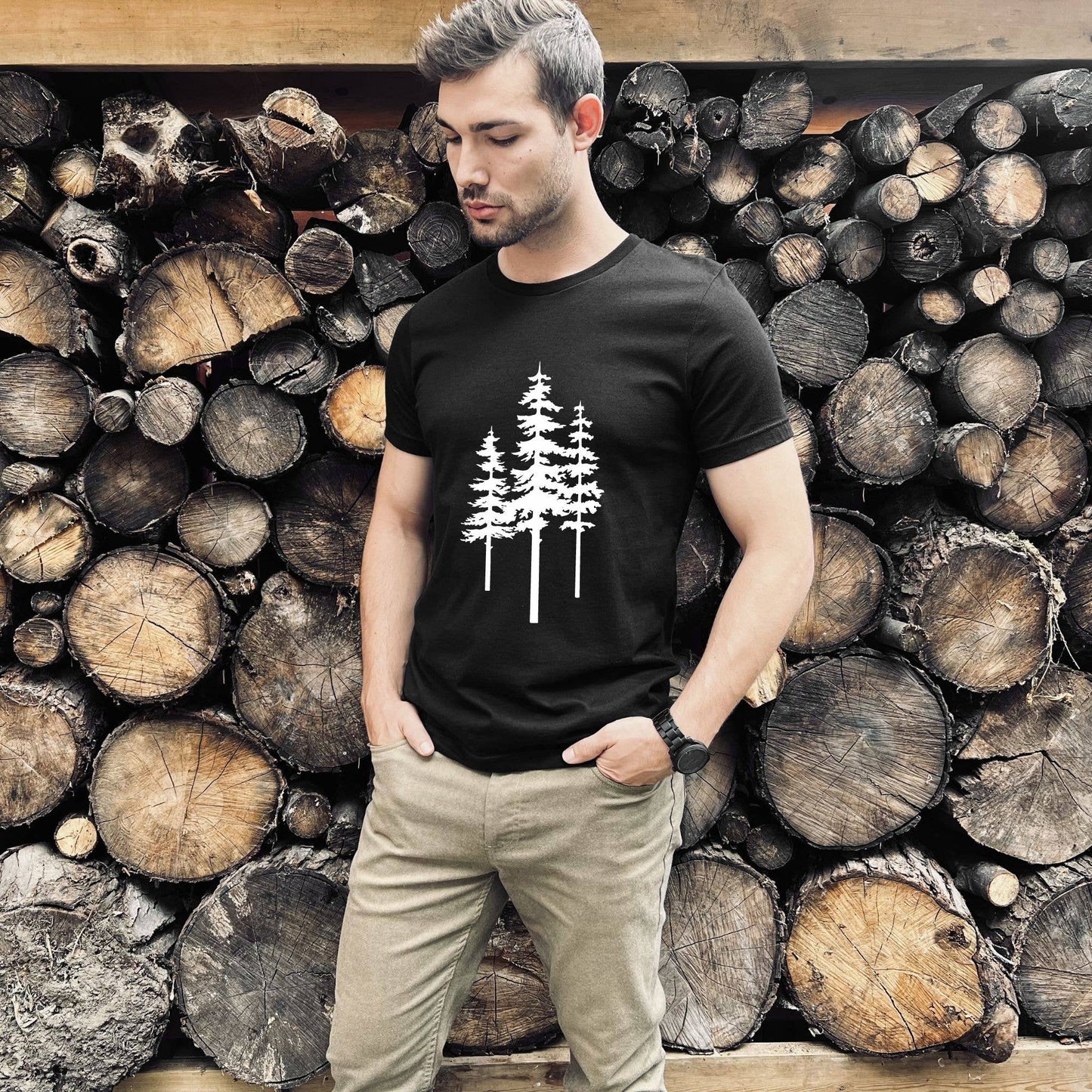 Pine Trees Graphic T-Shirt
