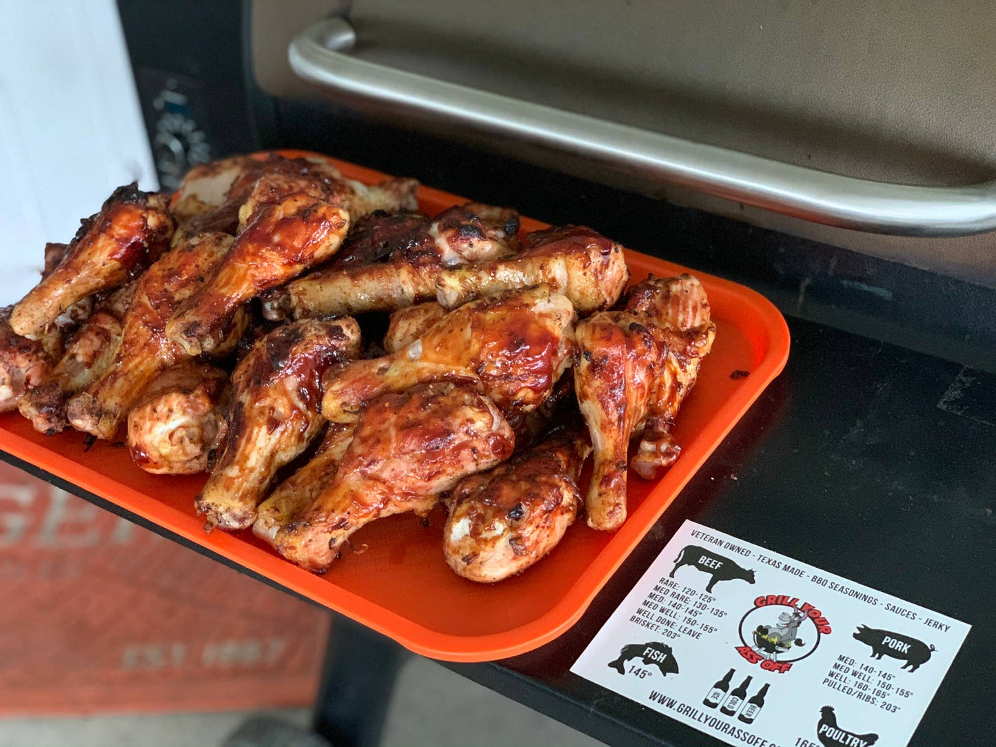 Meat Temperature Cooking Magnet - Grill, BBQ, Spice, Cooking