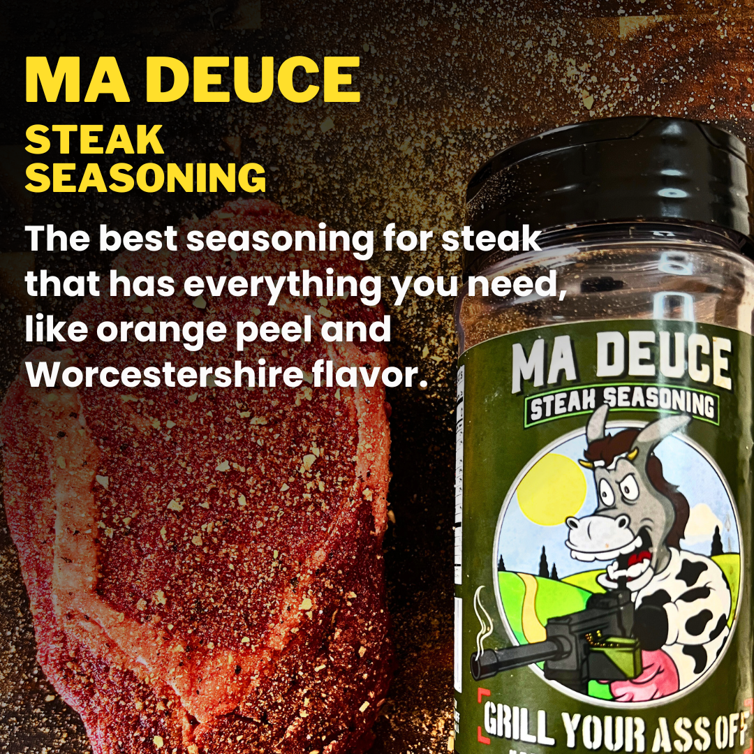 Ma Deuce Steak Seasoning™ - Beef, Meat, Kitchen, BBQ Rubs