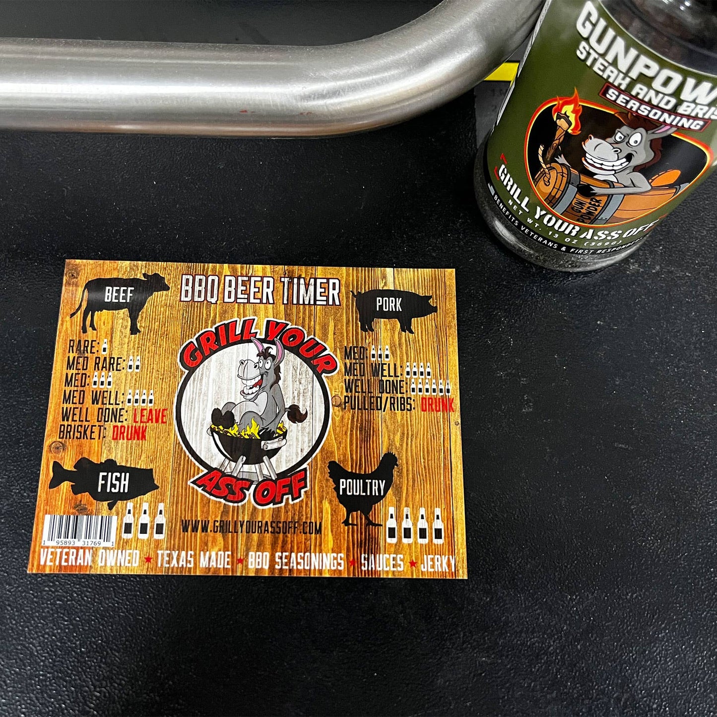 BBQ Beer Timer Magnet - Cook, Kitchen, Grill, Accessories