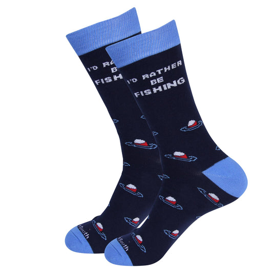 Fishing - Fishing Socks - Lake - I'd Rather Be Fishing