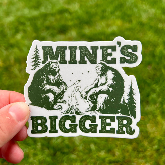 Bear and Bigfoot Sticker | Funny Sasquatch Decal | Camp 101