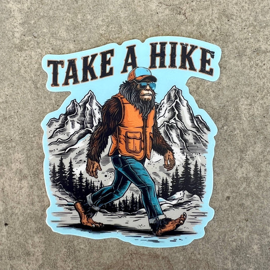 Bigfoot Adventure Sticker for Sasquatch Lovers Bigfoot Hikin