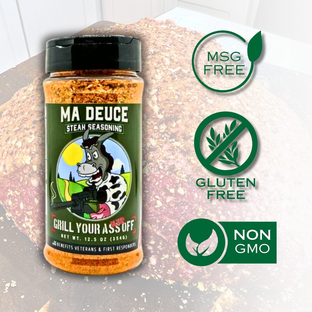 Ma Deuce Steak Seasoning™ - Beef, Meat, Kitchen, BBQ Rubs