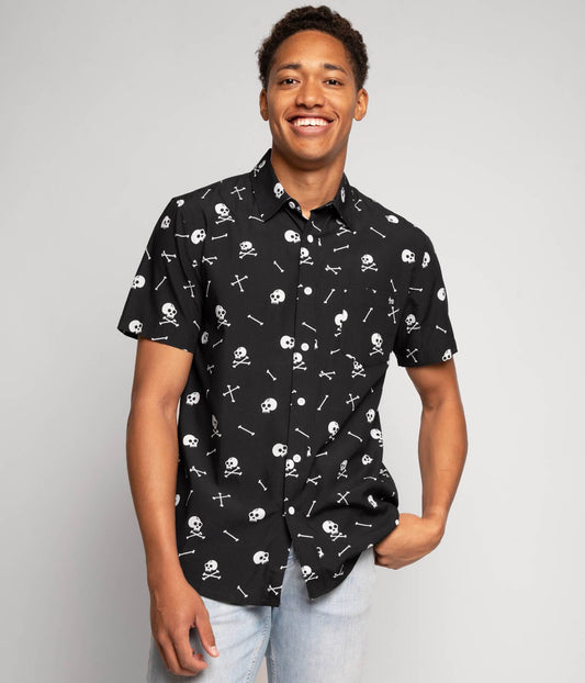 Skeleton Button Down Shirt