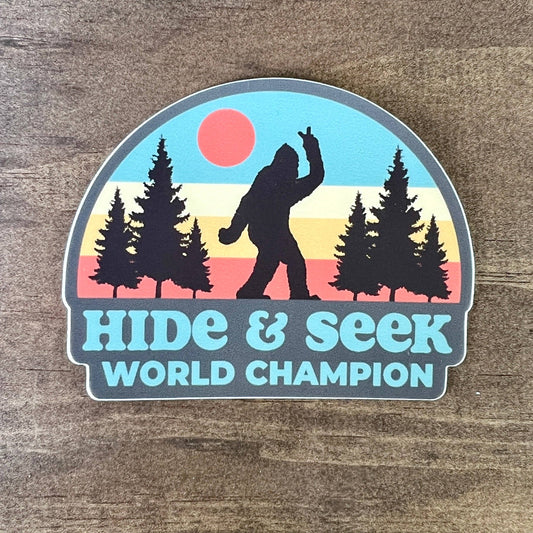 Bigfoot Hide & Seek Sticker