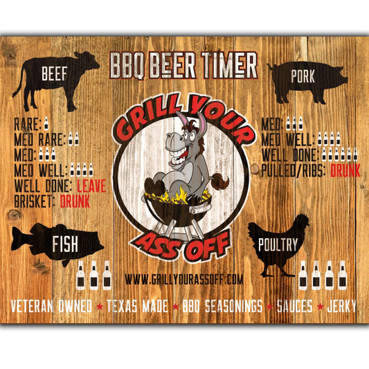 BBQ Beer Timer Magnet - Cook, Kitchen, Grill, Accessories