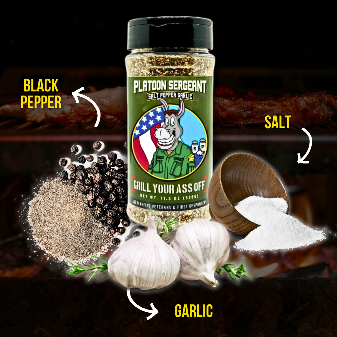 Platoon Sergeant Seasoning - Salt, Pepper, & Garlic