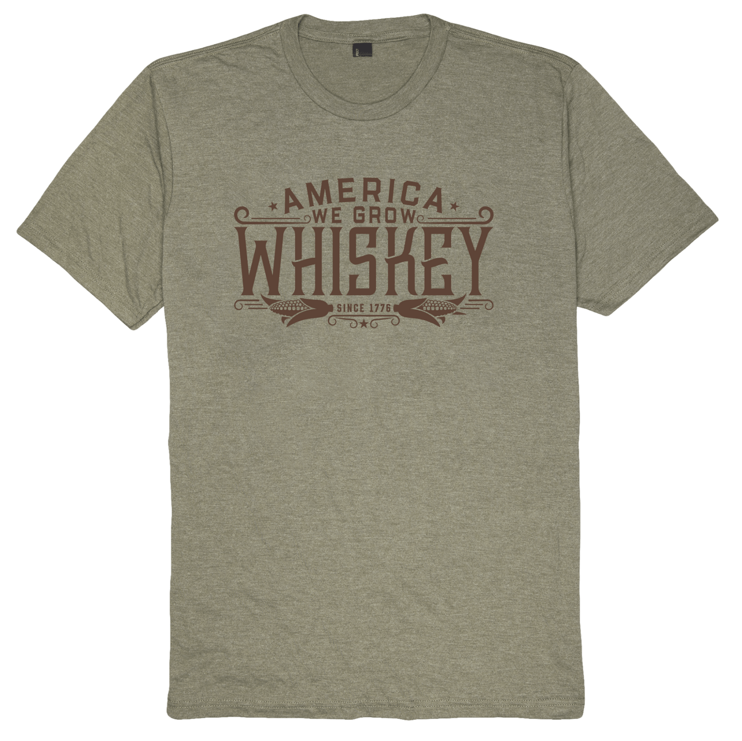 We Grow Whiskey T-Shirt -Military Green Frost