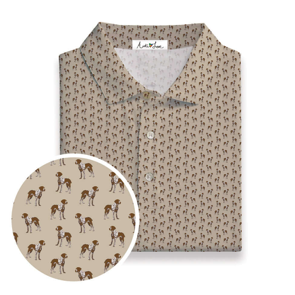 Tan Pointer Performance Polo